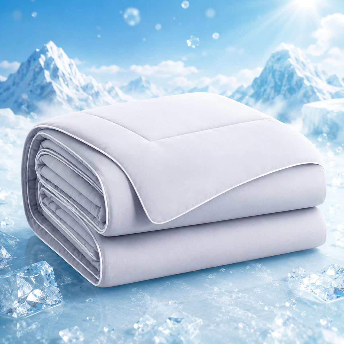 Queen Size Gray Cooling Comforter M8986
