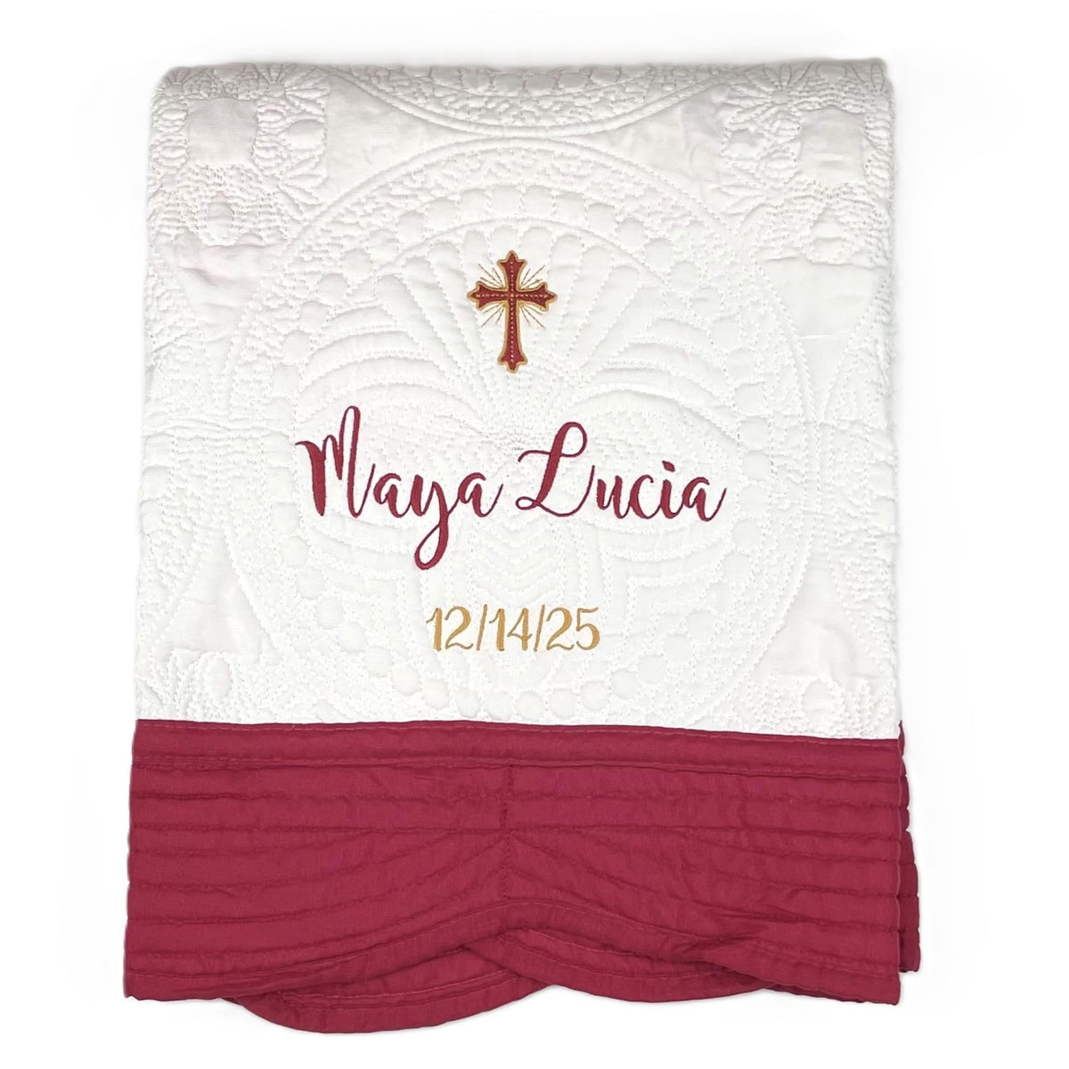 Custom Embroidered Baby Quilt Blankets, 2 Sizes F490