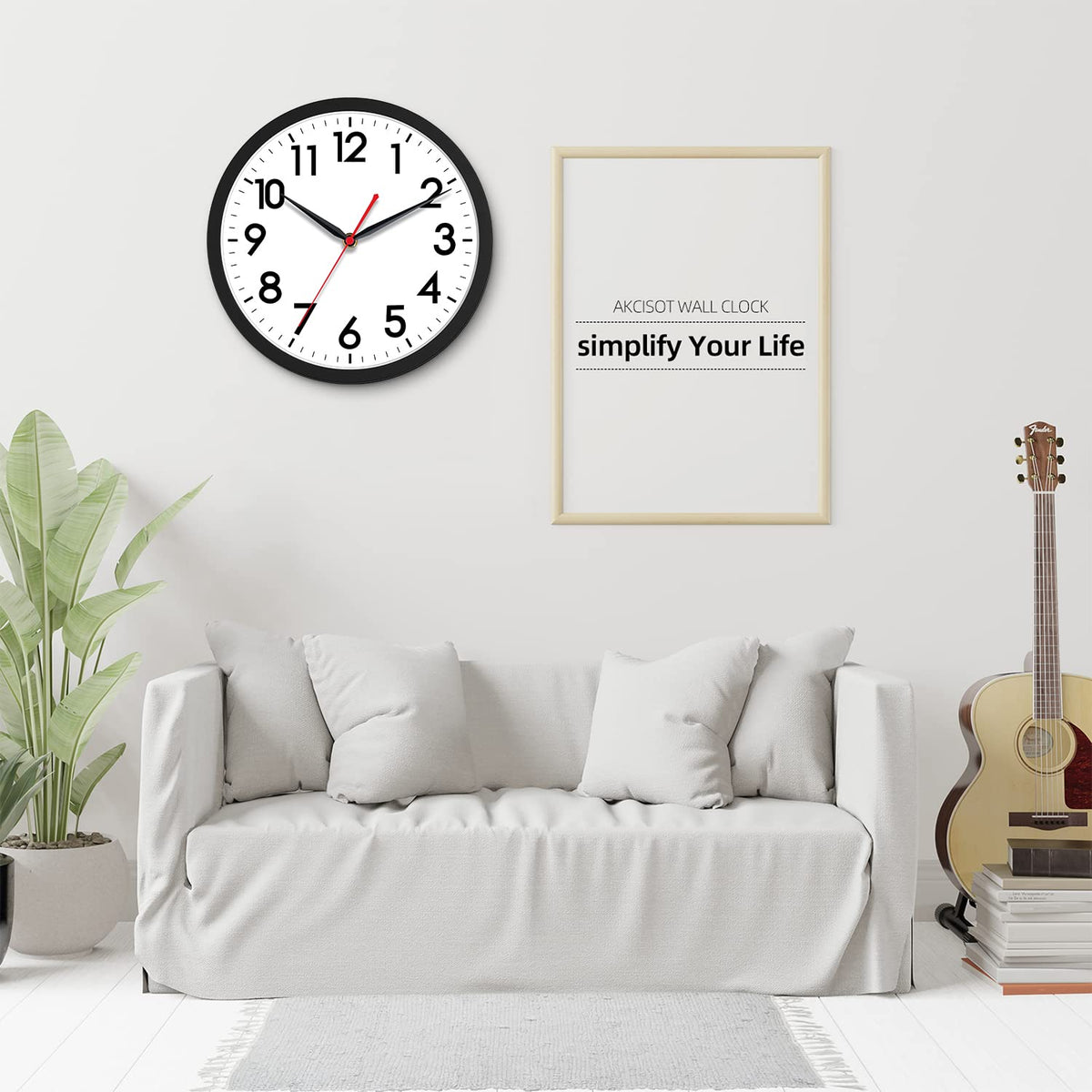 18 Inch Silent Battery Operated Analog Wall Clock J2404