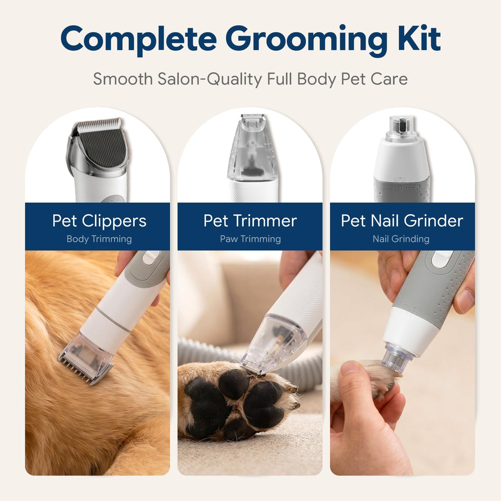 6-in-1 Dog Grooming Vacuum Kit with Nail Grinder K54013