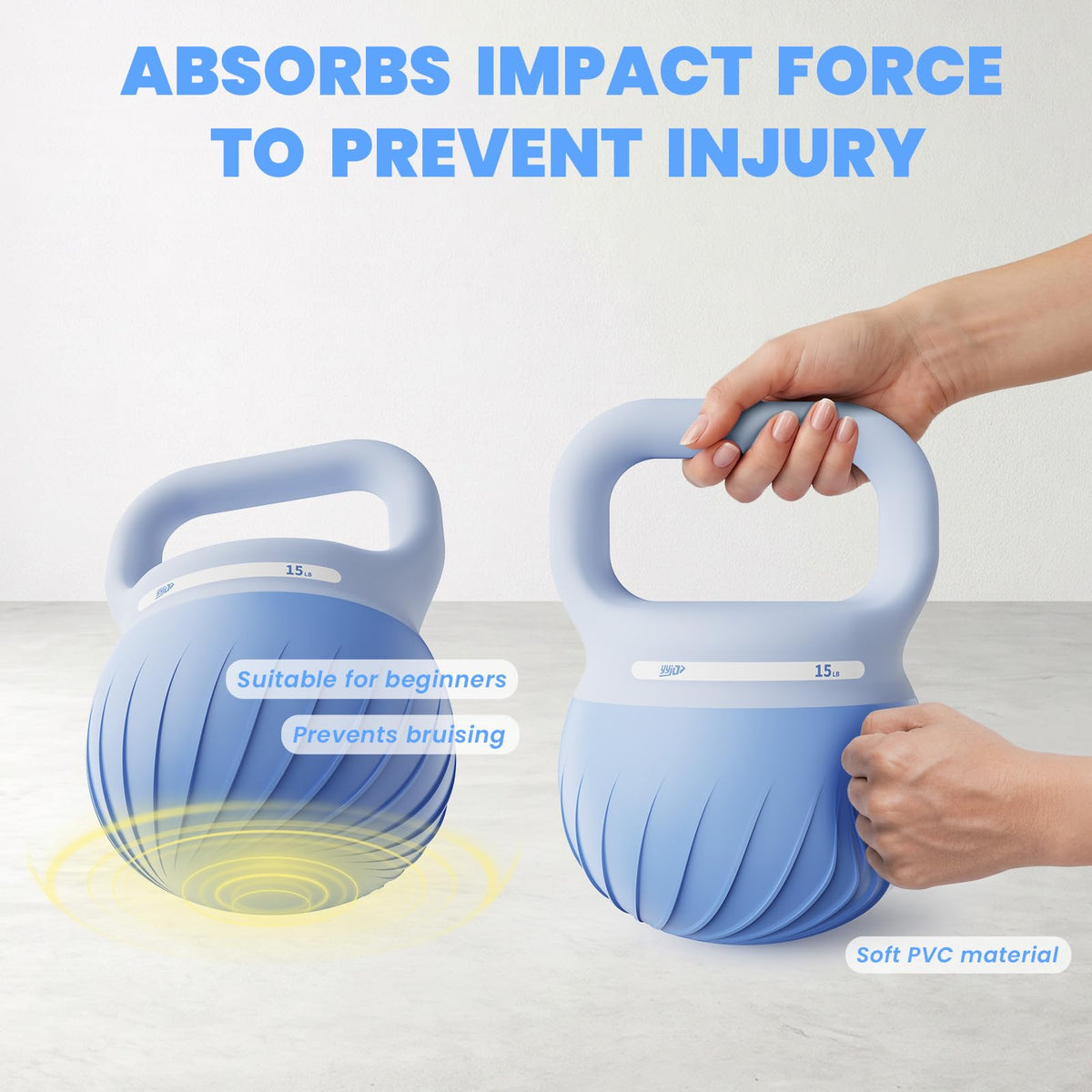 Soft Kettlebell 5/10/15 LBS Anti-Slip Wide-Grip Handle N231