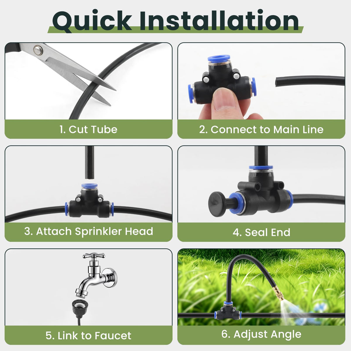 200FT Automatic Drip Irrigation Kit 40 Nozzles S72386