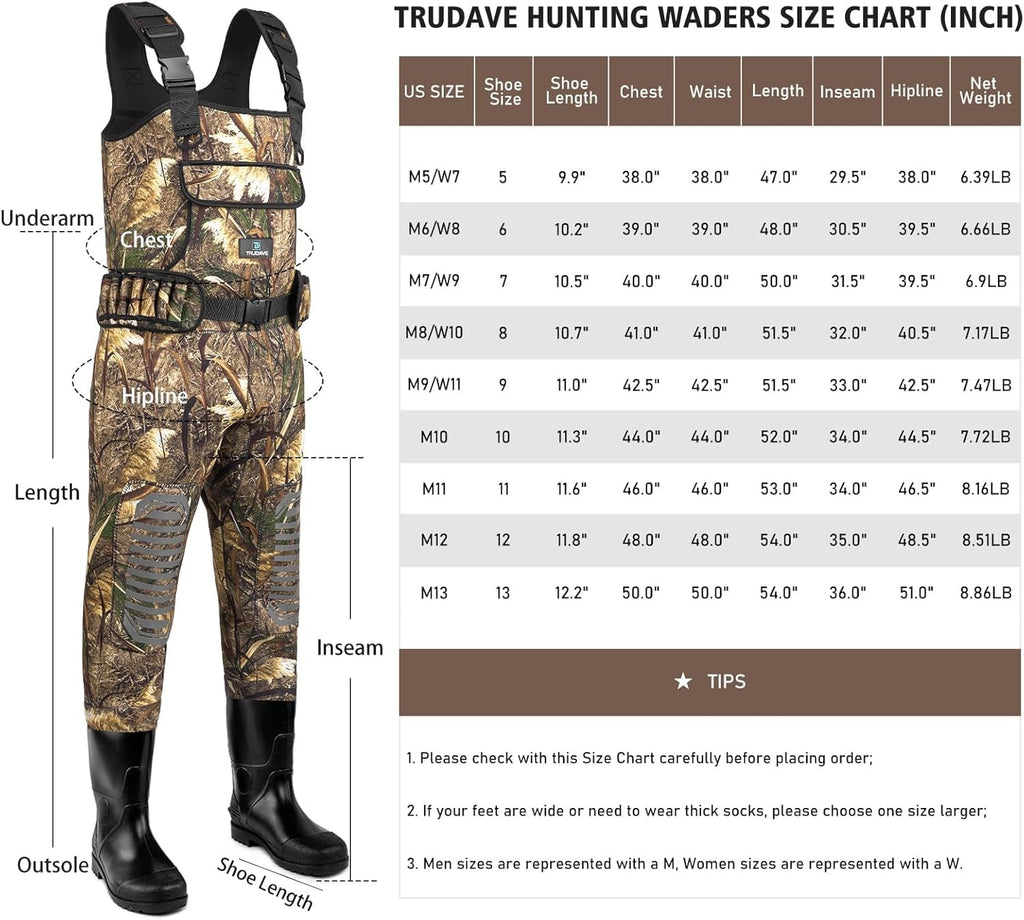 Waterproof Neoprene Chest Waders with Boots N176