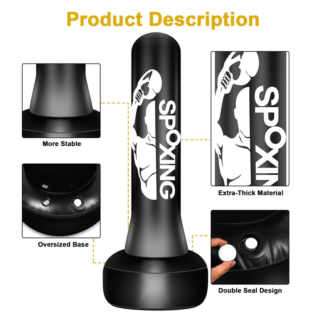 70" Heavy Punching Bag with Stand J82947