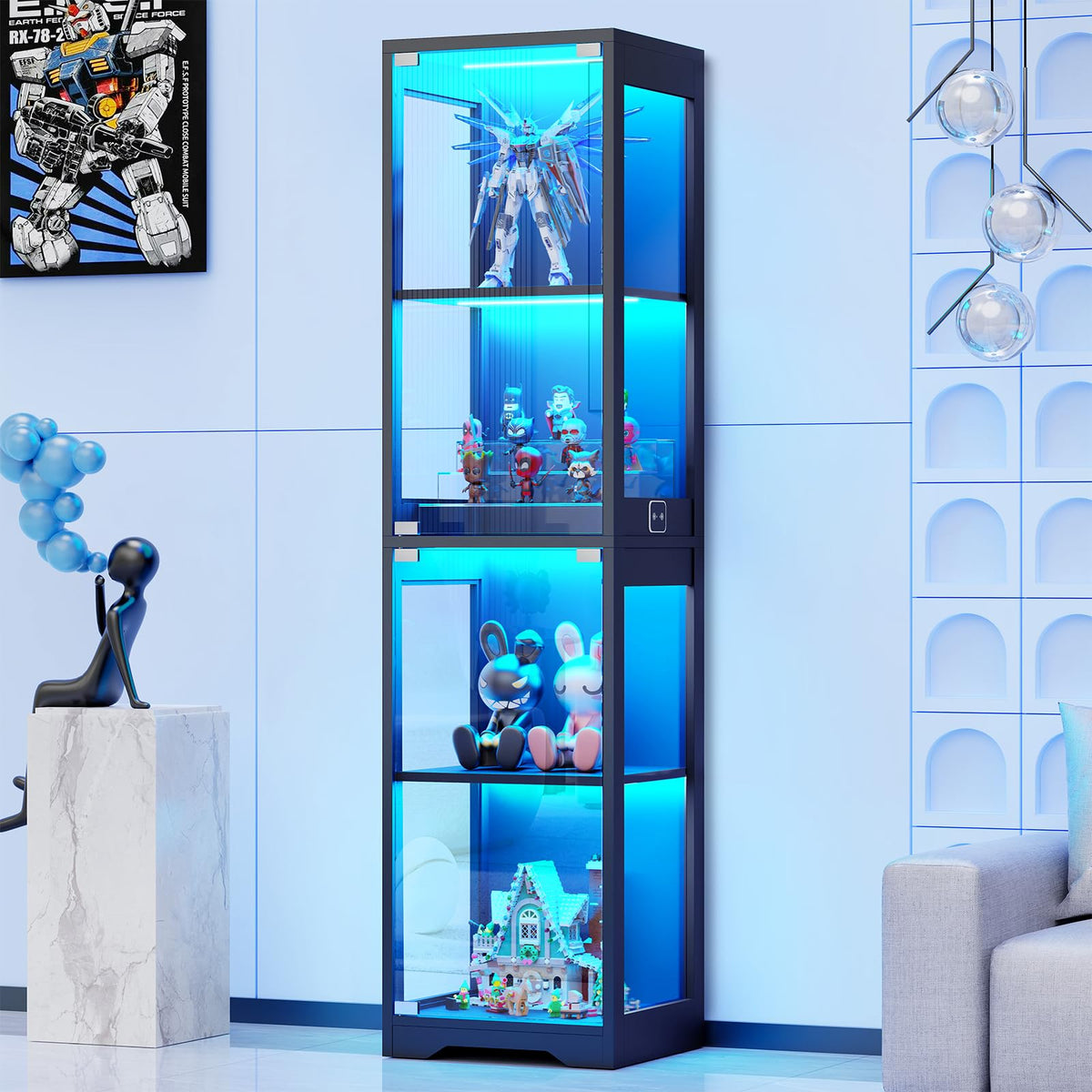 Black Glass Display Cabinet X300040