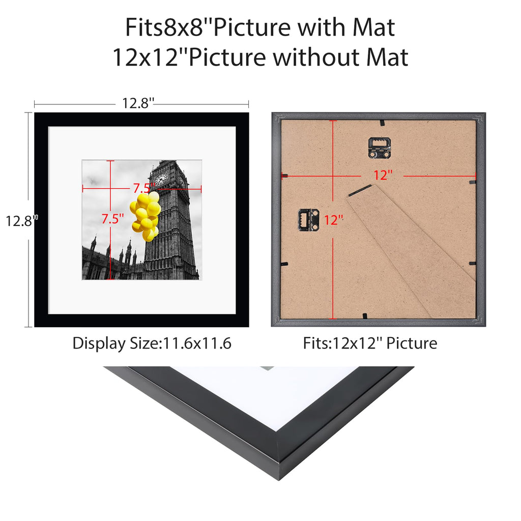 Black 12x12 Picture Frame Set of 9 D14361