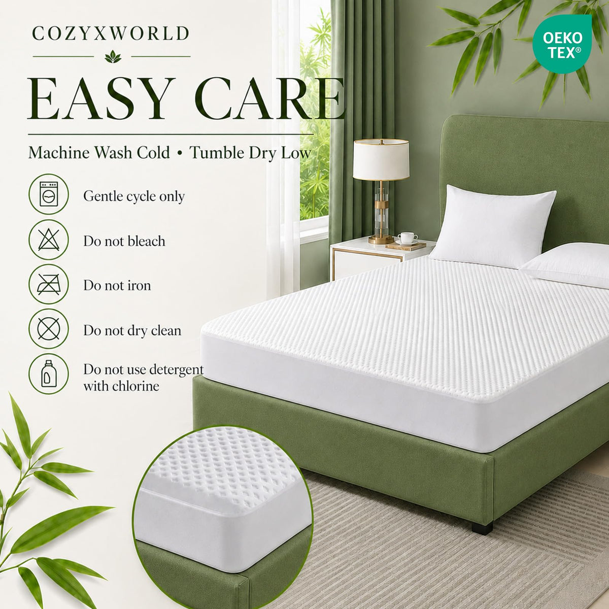 Queen Waterproof Cooling Mattress Protector N822