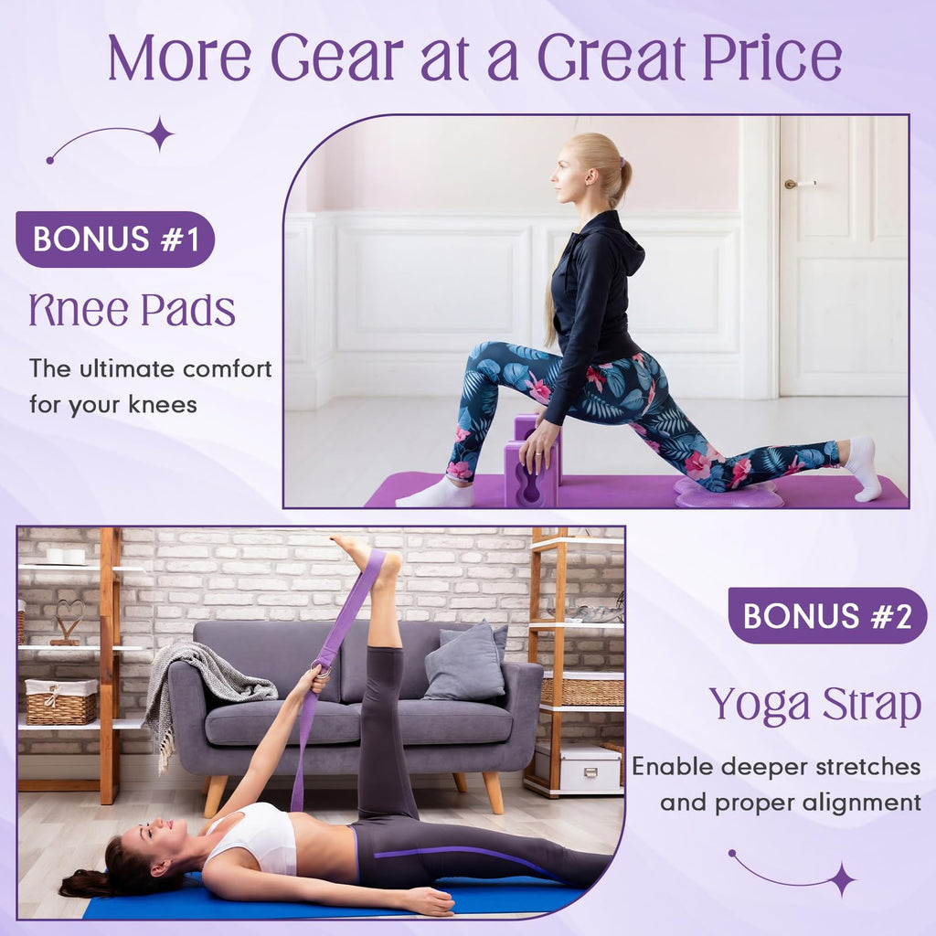 2 Pack Yoga Blocks with Strap W5008
