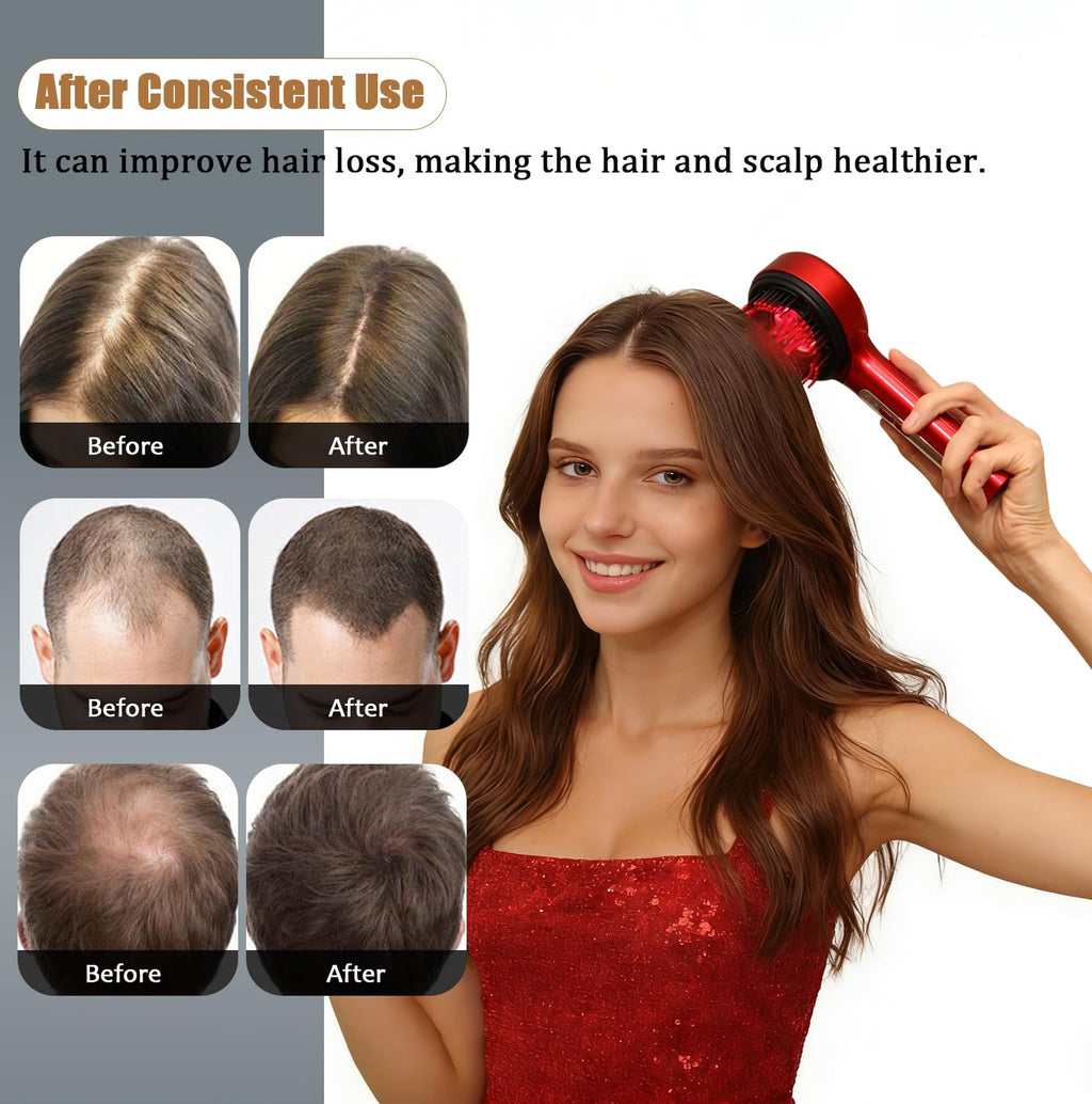 Rechargeable Cordless Scalp Massage Comb with Oil Applicator I5294