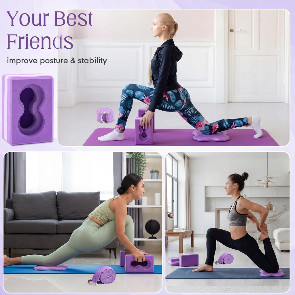 2 Pack Yoga Blocks with Strap W5008