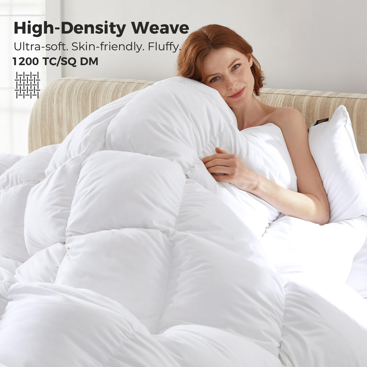 Goose Down Comforter King Organic Cotton Duvet Insert G260762