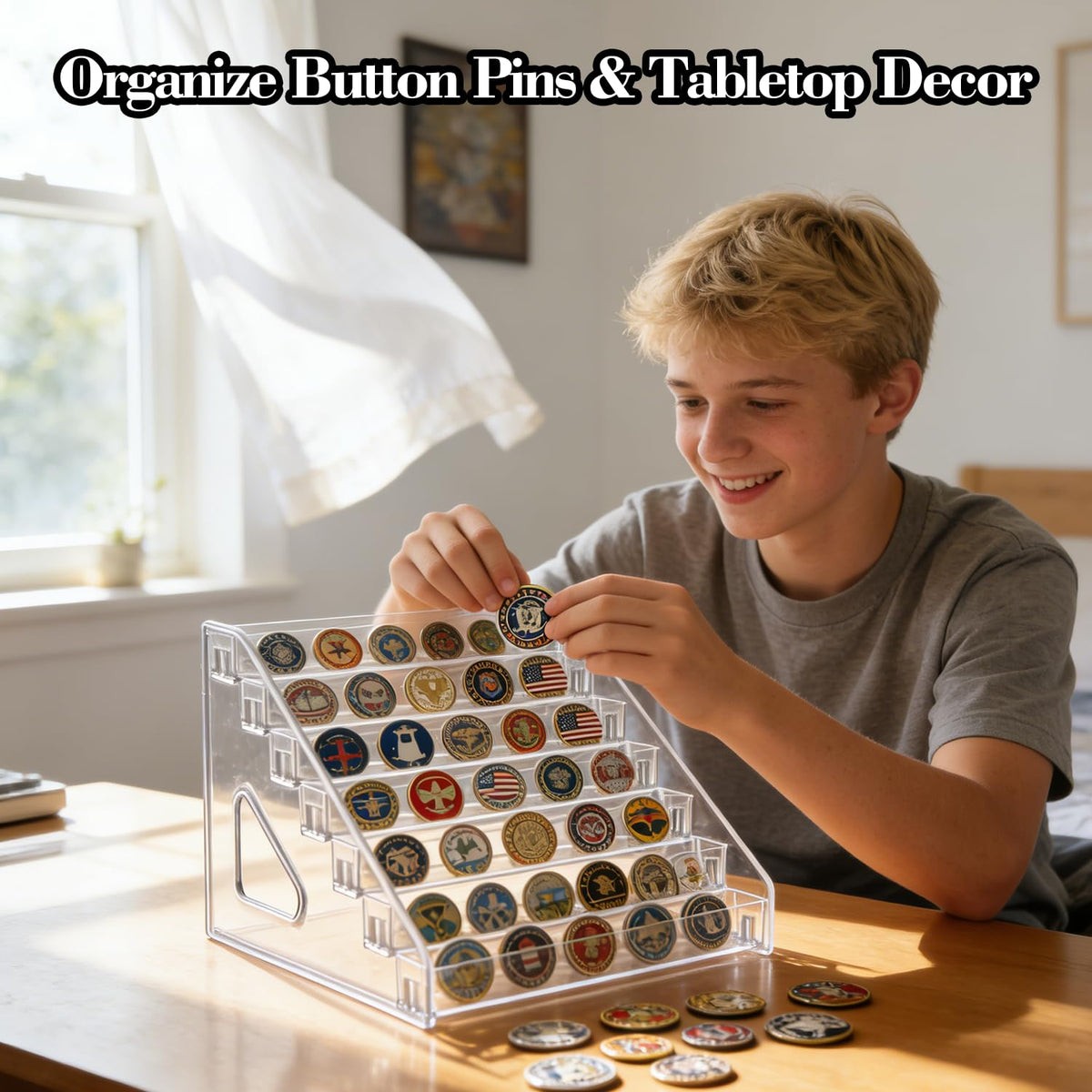 4 Pack 7 Tier Clear Acrylic Display Stand K3713