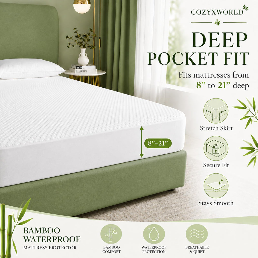 Queen Waterproof Cooling Mattress Protector N822