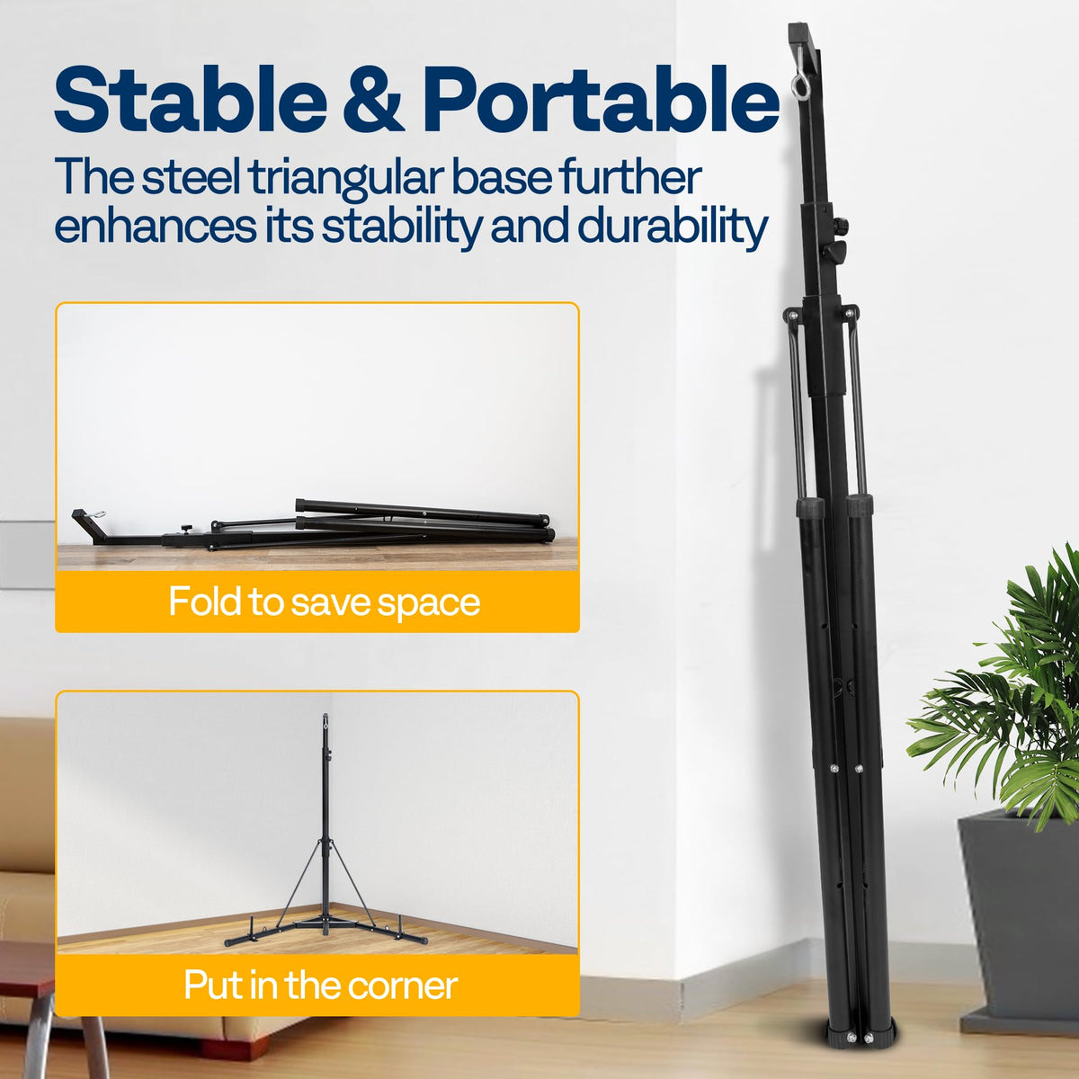 Height Adjustable Foldable Heavy Duty Boxing Punching Bag Stand Steel Freestanding Up to 132 lbs E806