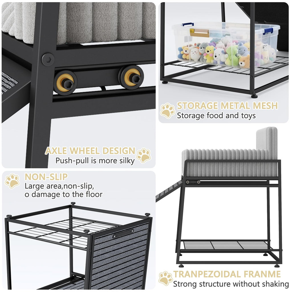 Dog Window Perch with Stairs and Storage J5422