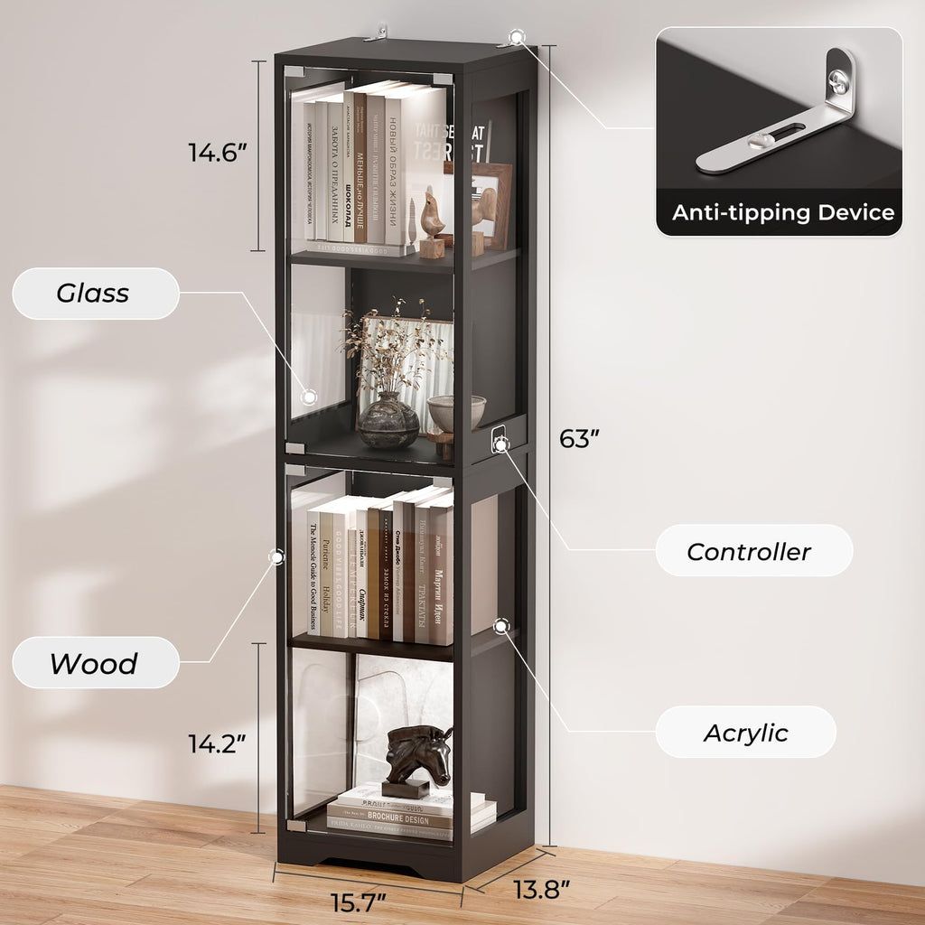 Black Glass Display Cabinet X300040