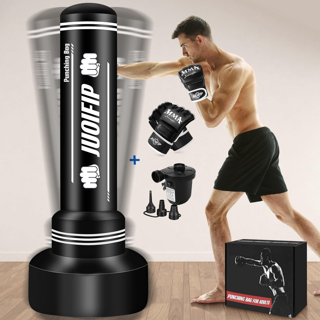 Freestanding Heavy Punching Bag with Gloves and Pump Z2597