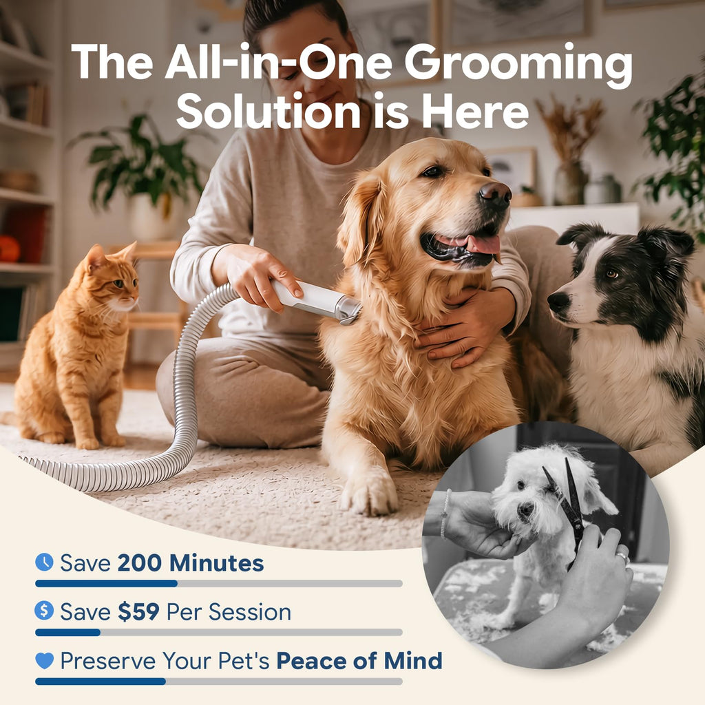 6-in-1 Dog Grooming Vacuum Kit with Nail Grinder K54013