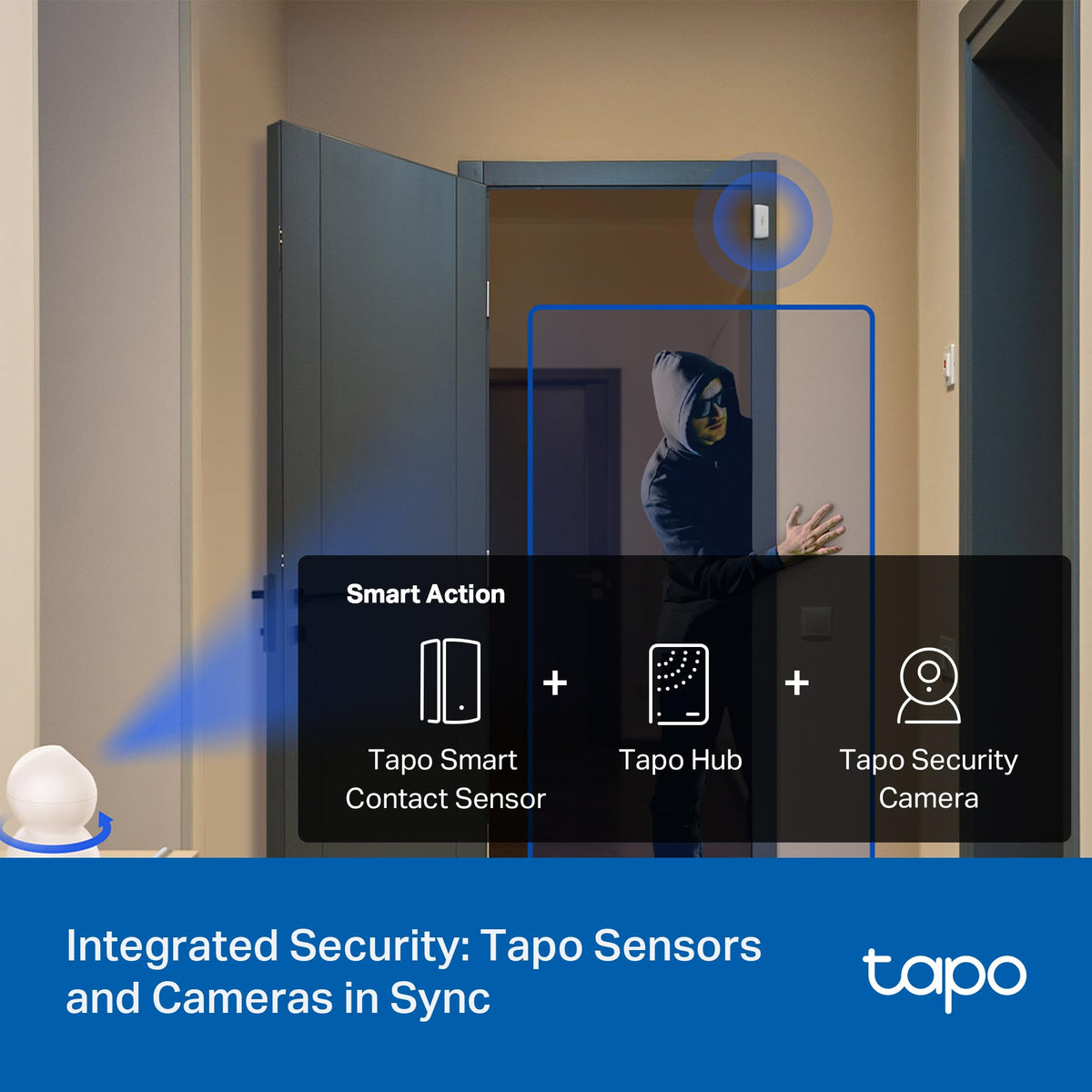 Smart Door Window Contact Sensor and Smart Hub with Built-in Chime B57018
