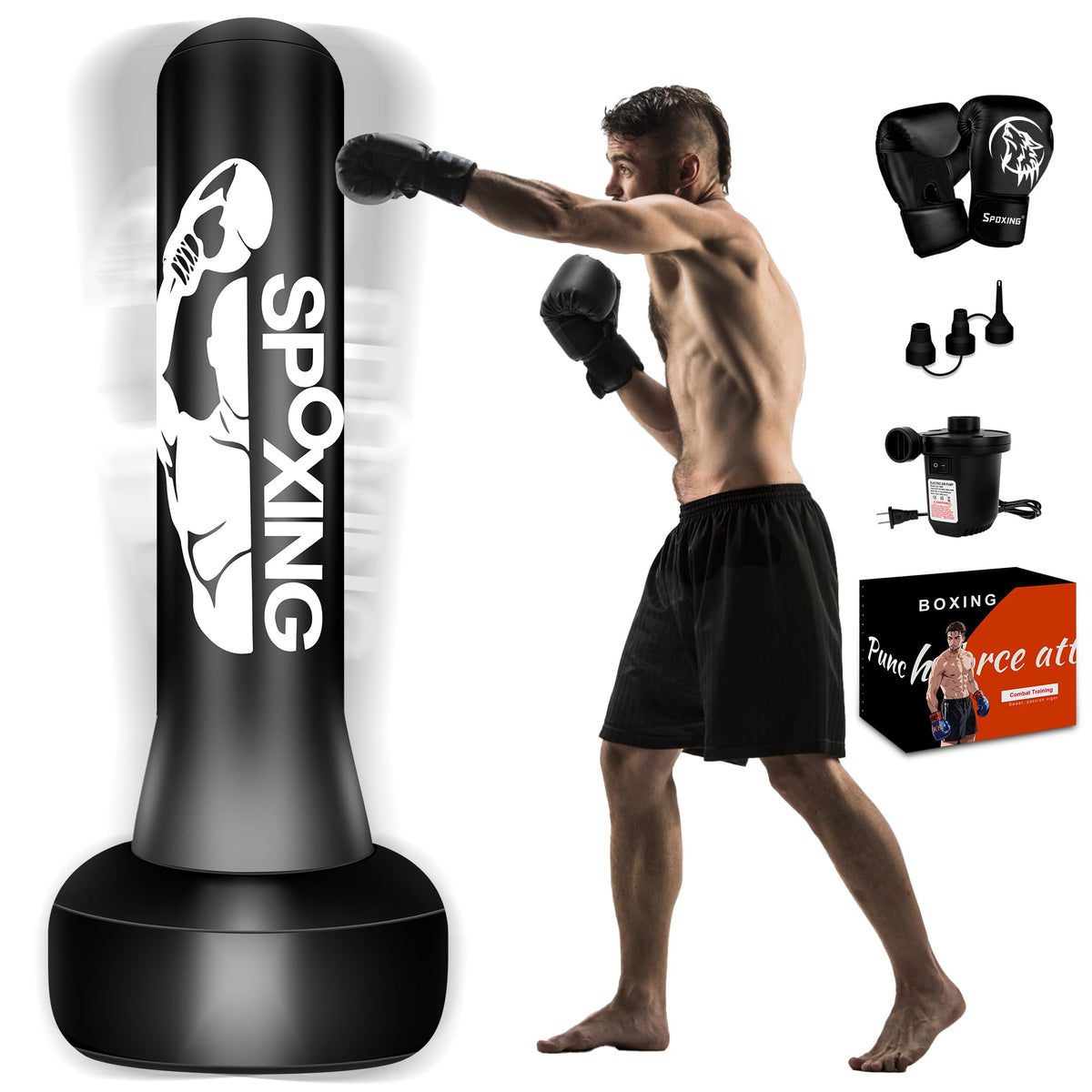 70" Heavy Punching Bag with Stand J82947