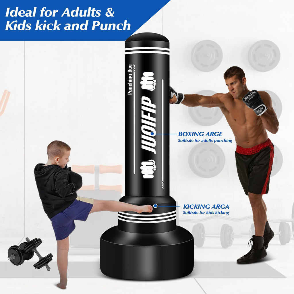 Freestanding Heavy Punching Bag with Gloves and Pump Z2597