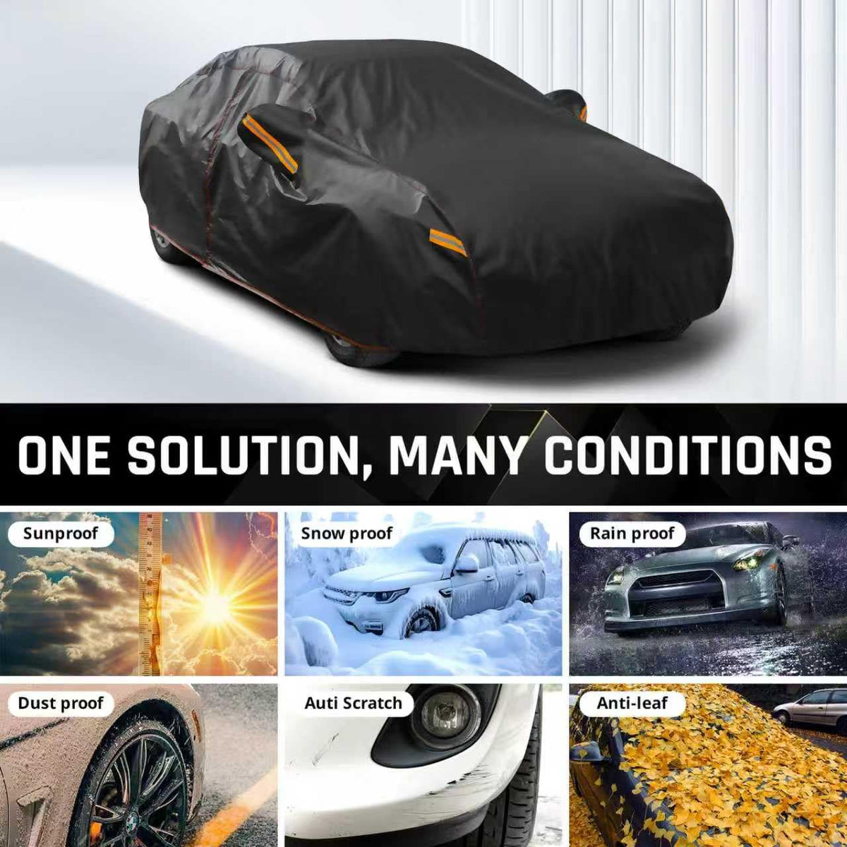 Heavy Duty Car Cover Waterproof All Weather P401469