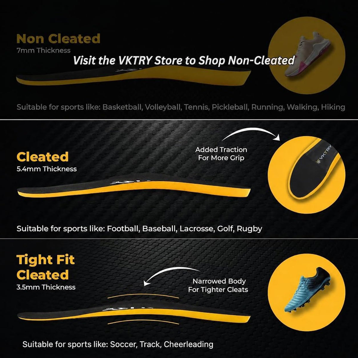 Gold Carbon Fiber Insoles N252924