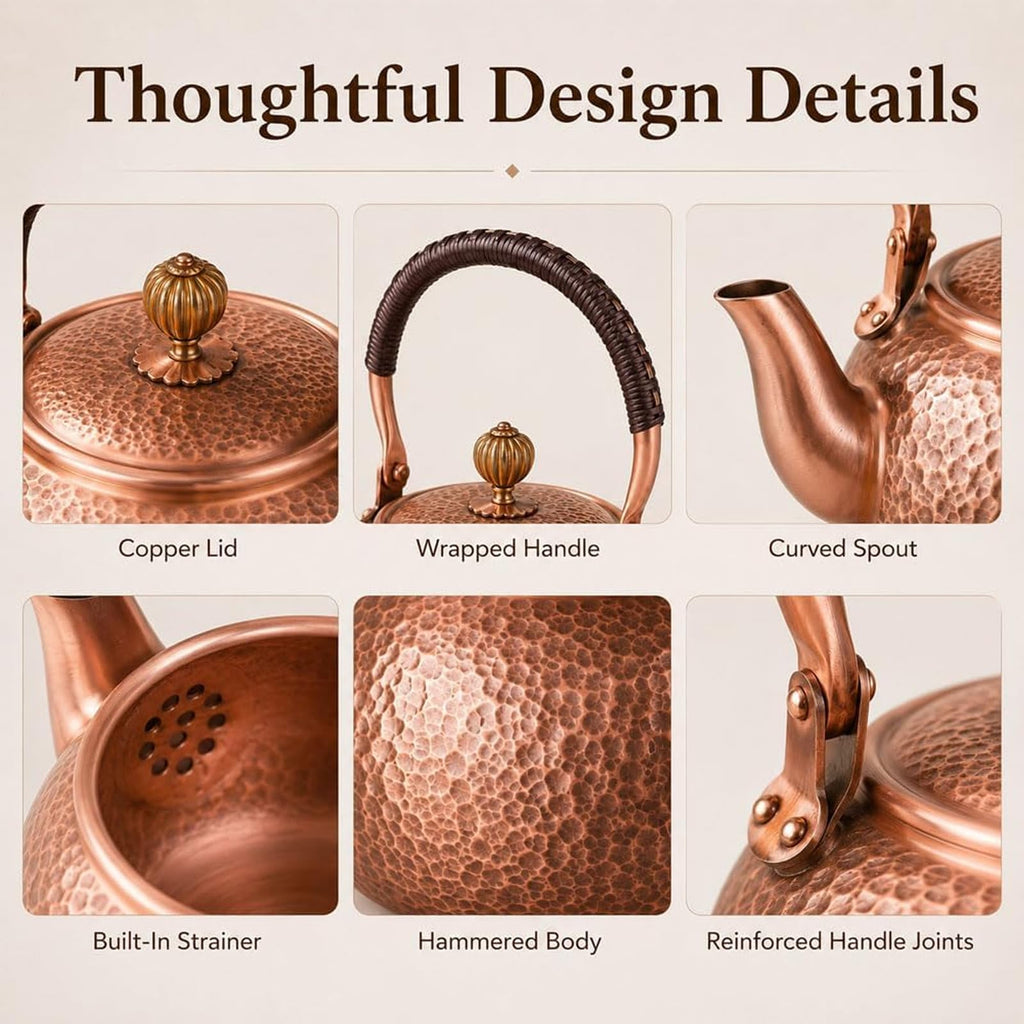 Handmade Copper Tea Kettle 1200ML J863