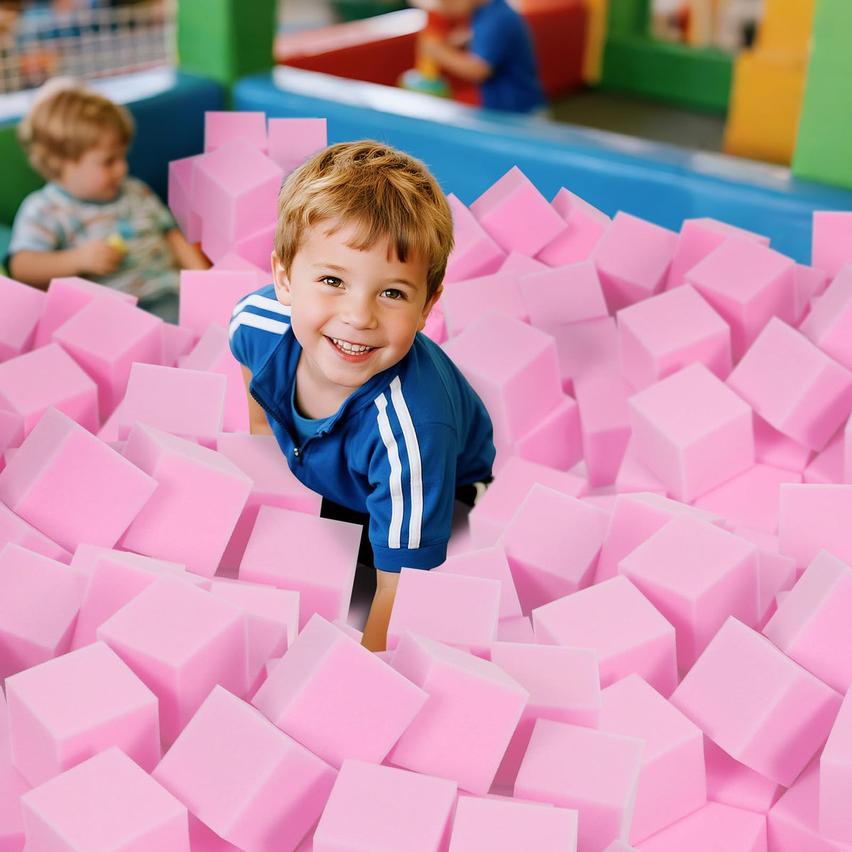 5 Inch Foam Cubes, 48-Pack Light Pink W229