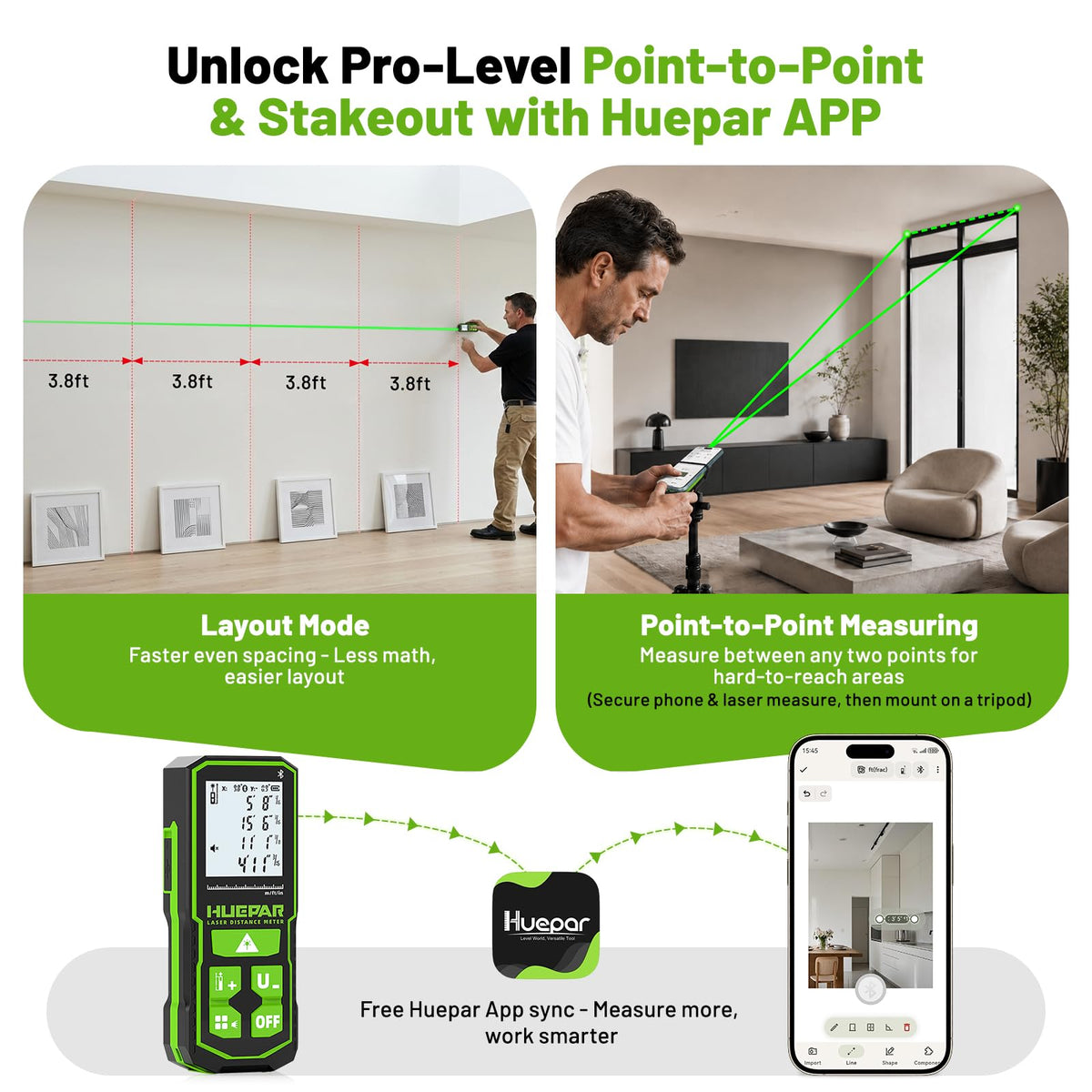 Green Laser Measuring Tool 395FT I49960