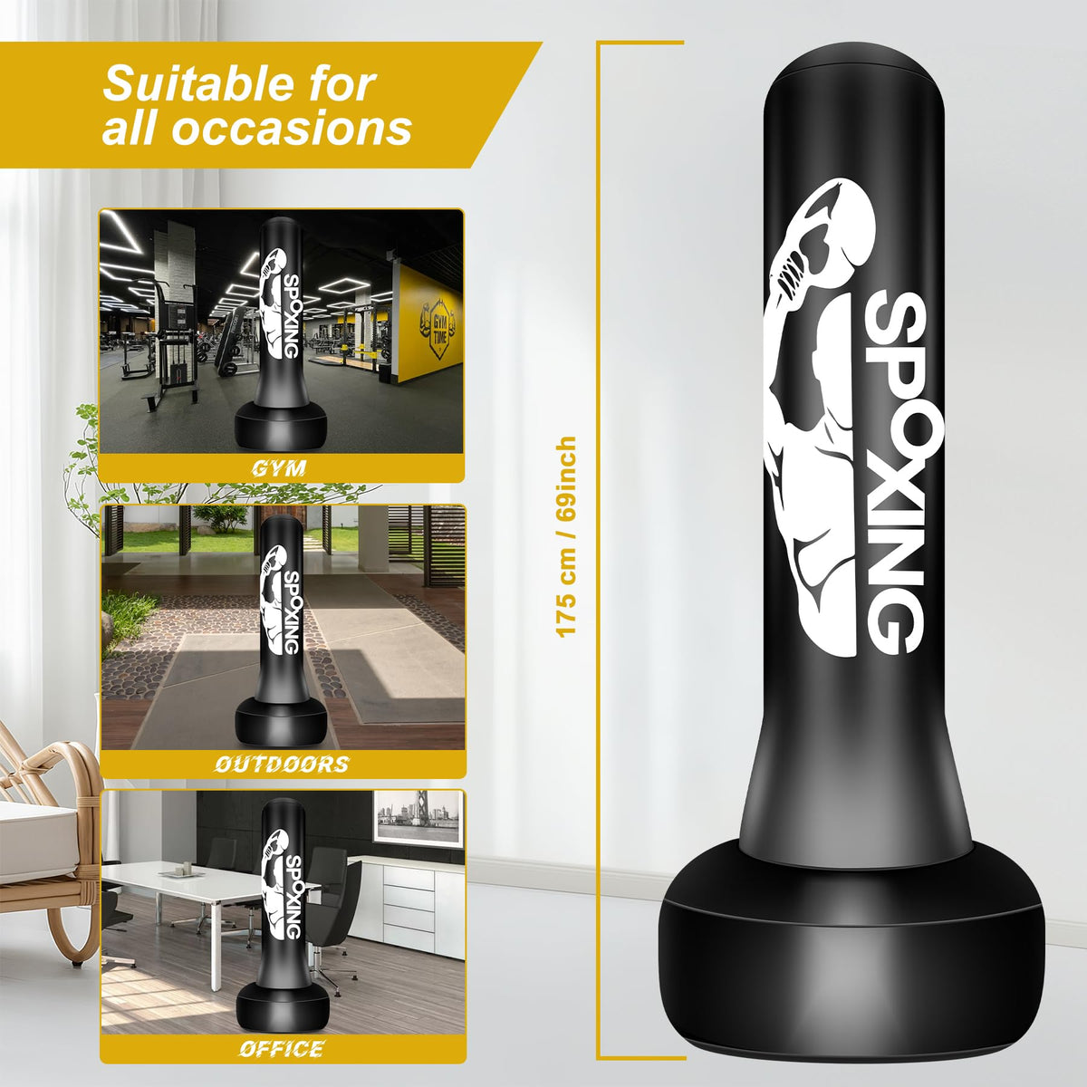 70" Heavy Punching Bag with Stand J82947