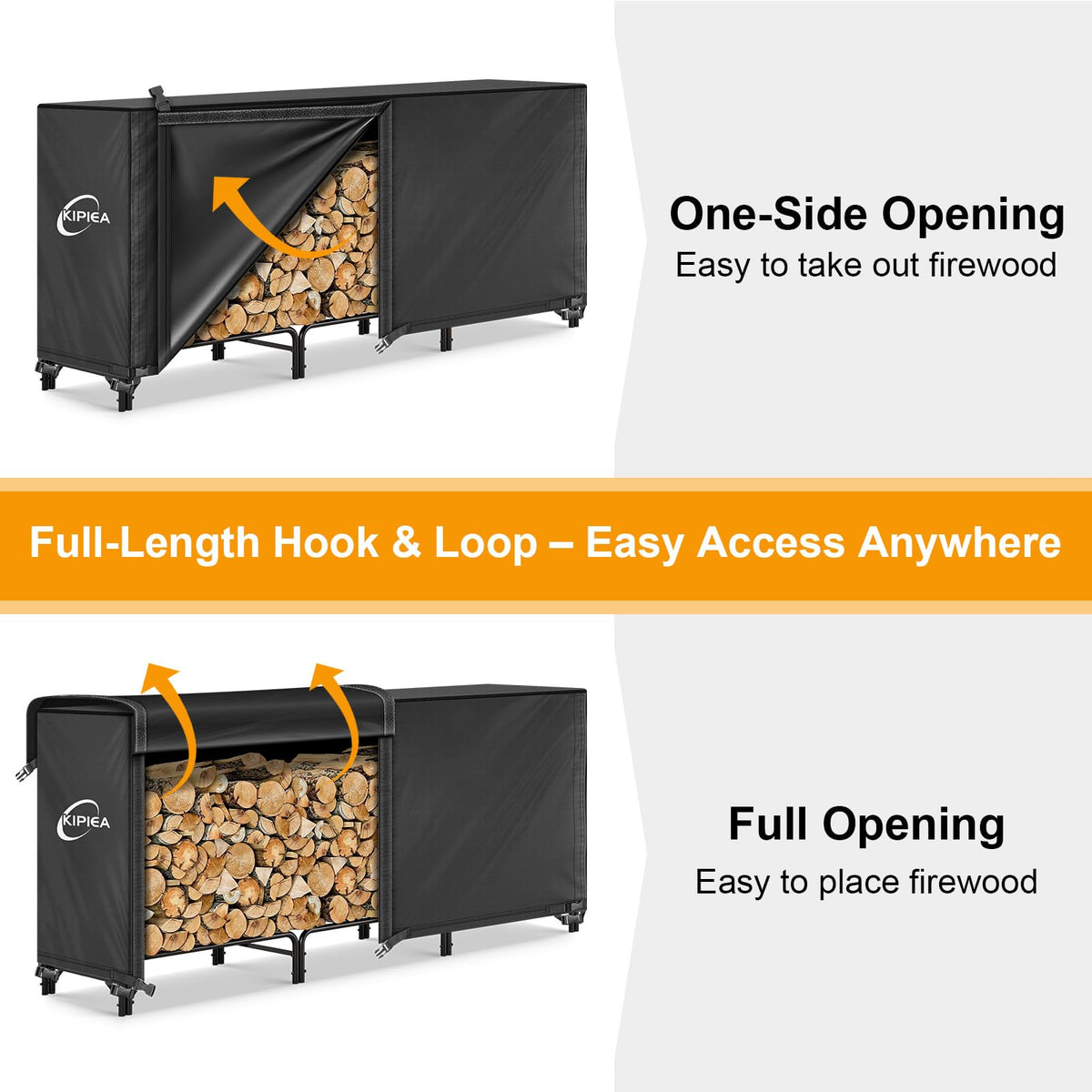 8FT Waterproof Heavy Duty Firewood Log Rack Cover C363