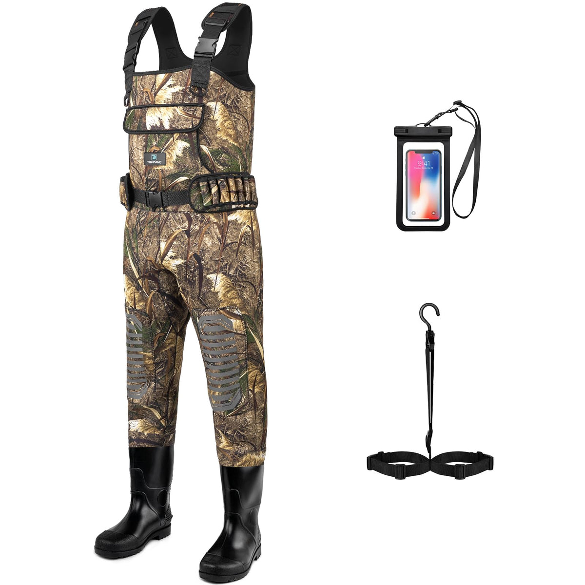 Waterproof Neoprene Chest Waders with Boots N176