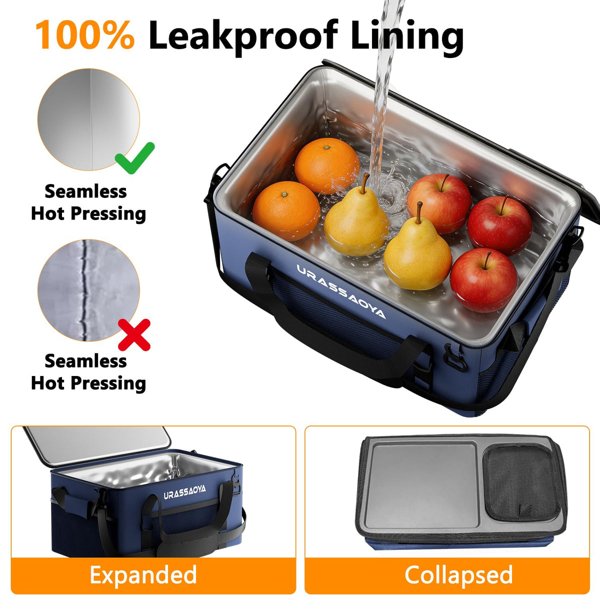 50 Can Collapsible Soft Cooler Bag with Hard Lid U932381
