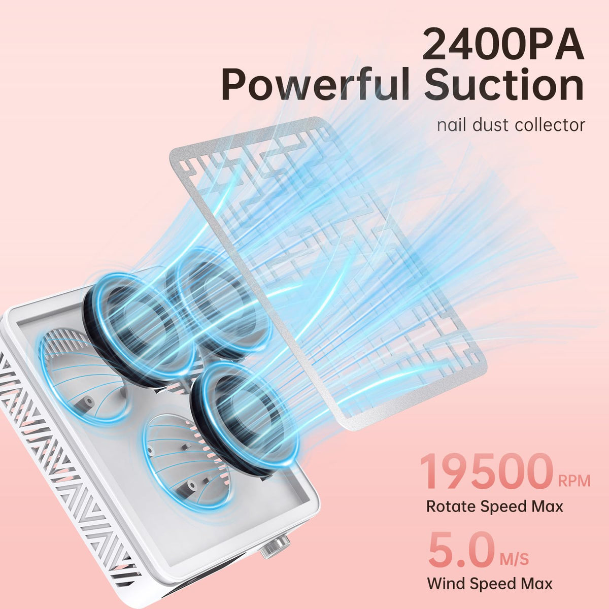 Cordless Nail Vacuum Fan S595