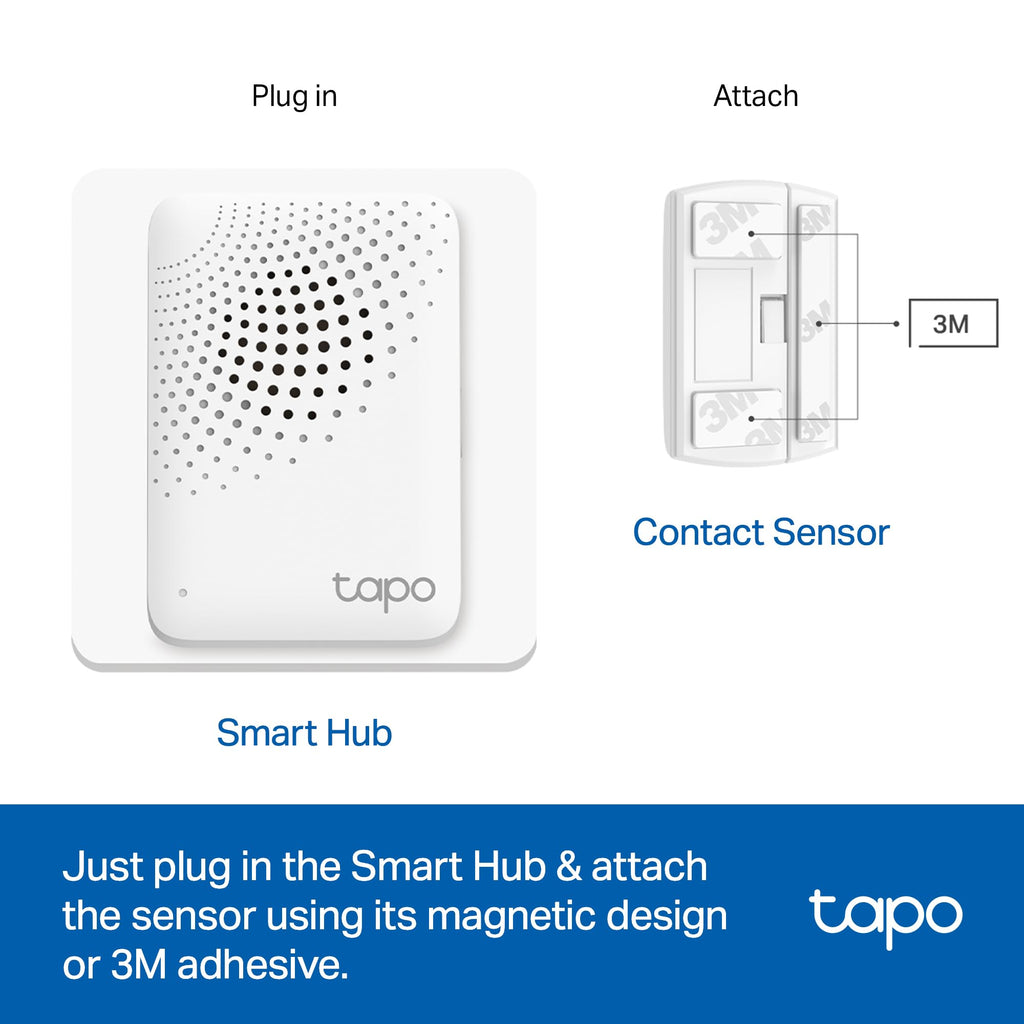 Smart Door Window Contact Sensor and Smart Hub with Built-in Chime B57018