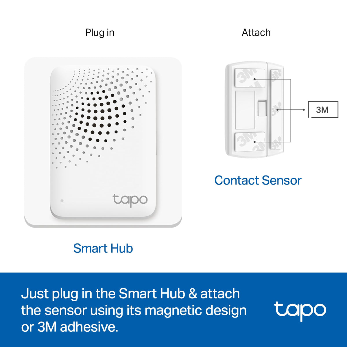 Smart Door Window Contact Sensor and Smart Hub with Built-in Chime B57018