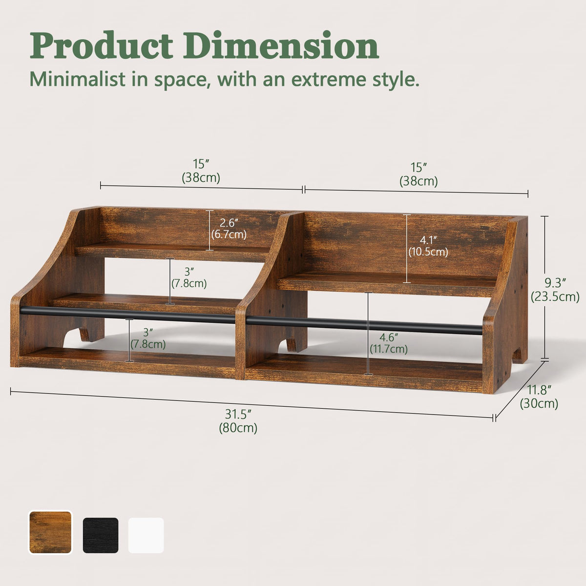 5 Tier Countertop Liquor Bottle Display Shelf P9177