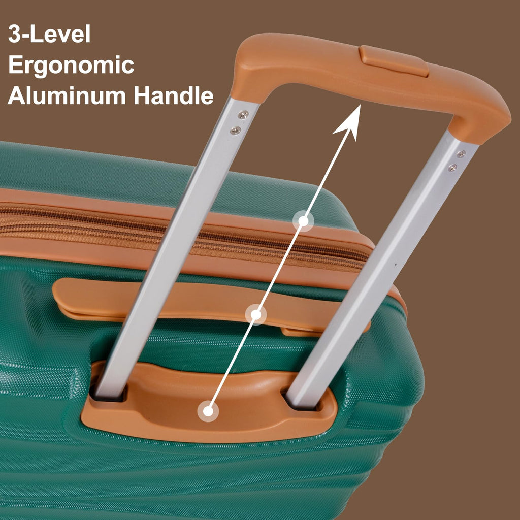Green Expandable Hardshell Carry On Luggage I551718