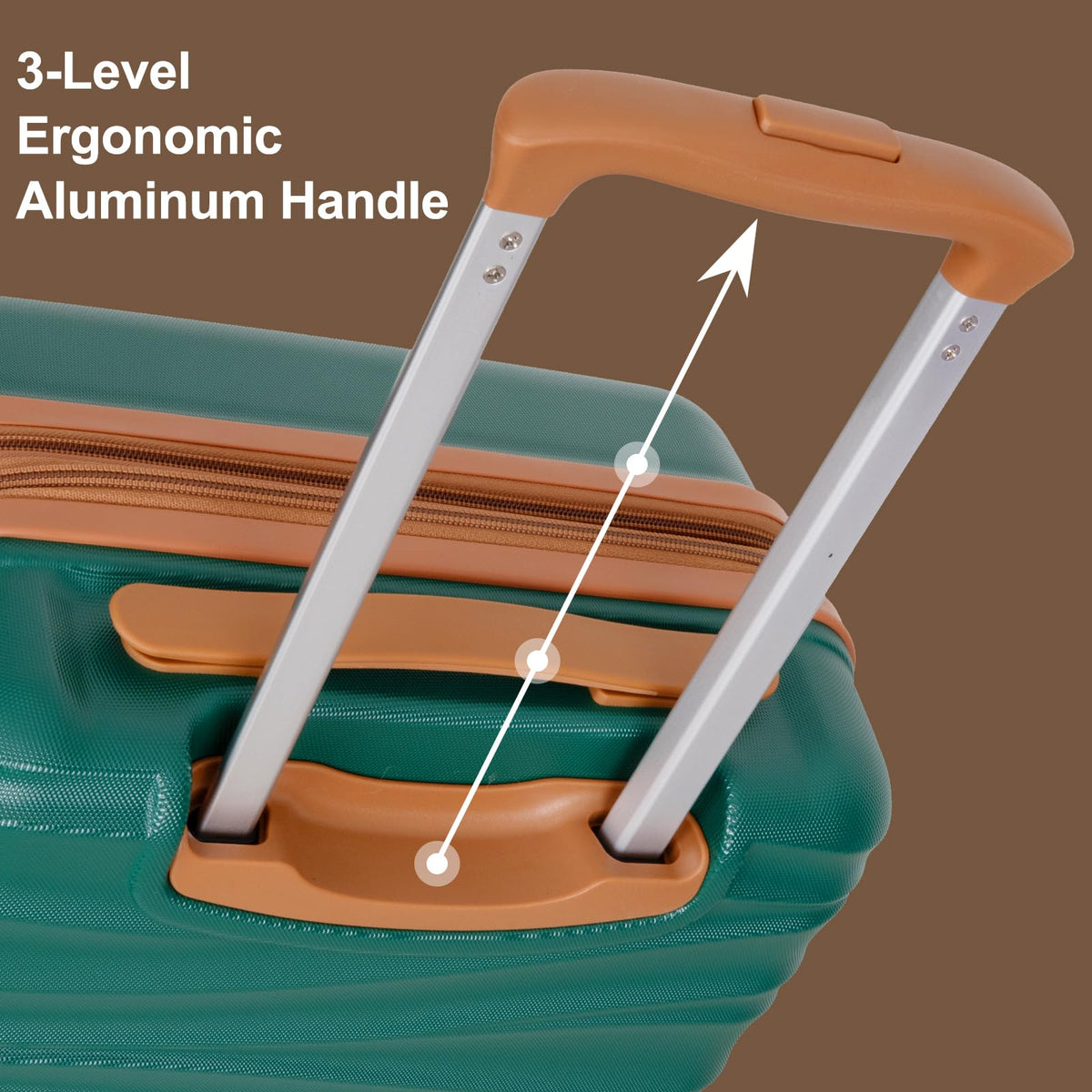 Green Expandable Hardshell Carry On Luggage I551718