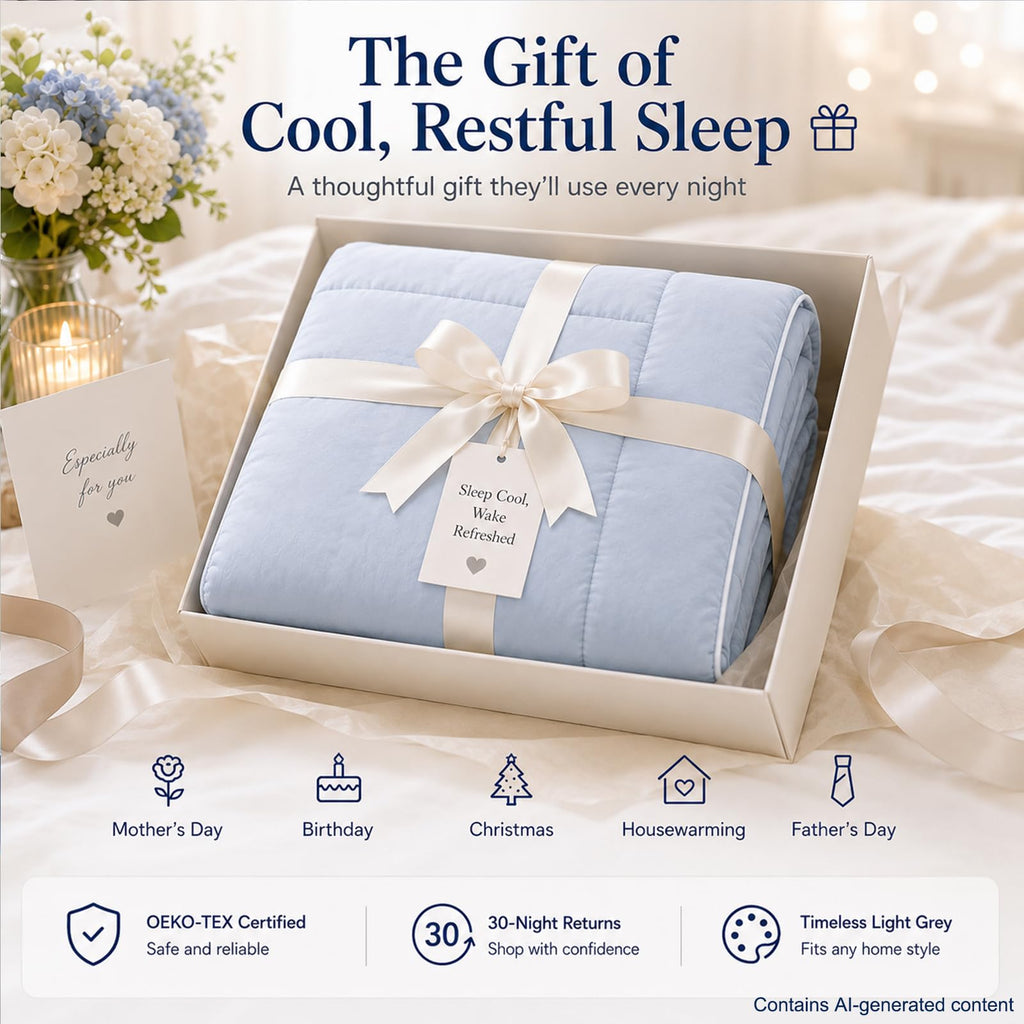 Queen Size Gray Cooling Comforter M8986