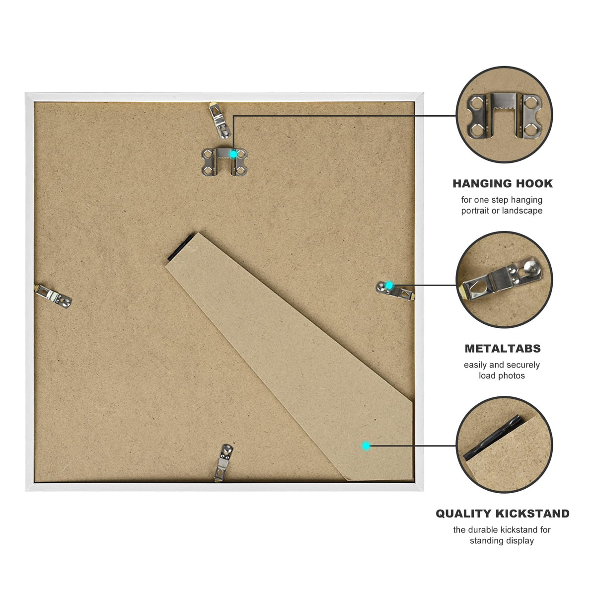Black 12x12 Picture Frame Set of 9 D14361
