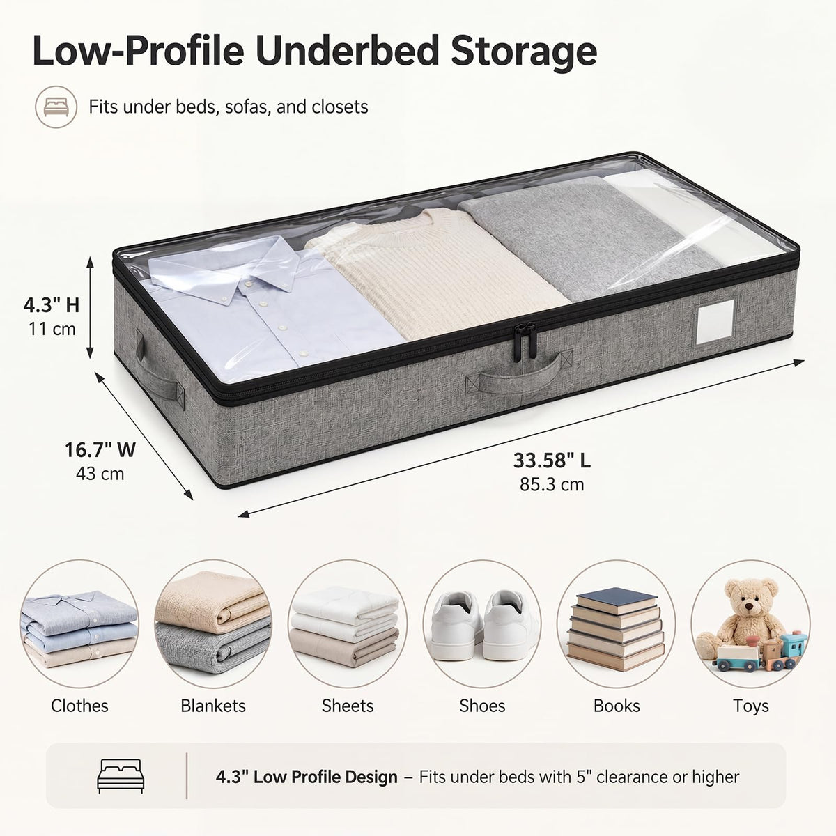 Under Bed Storage Containers 4 Pack U3968
