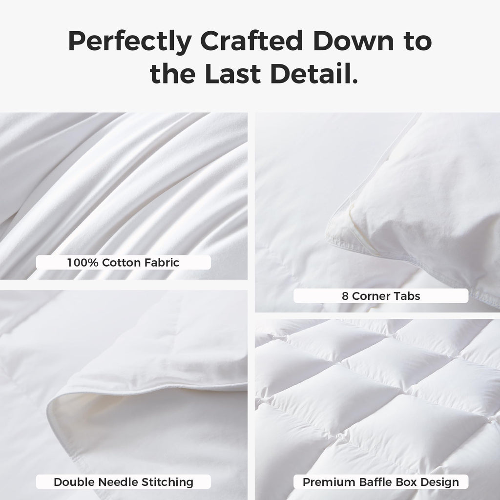 Goose Down Comforter King Organic Cotton Duvet Insert G260762