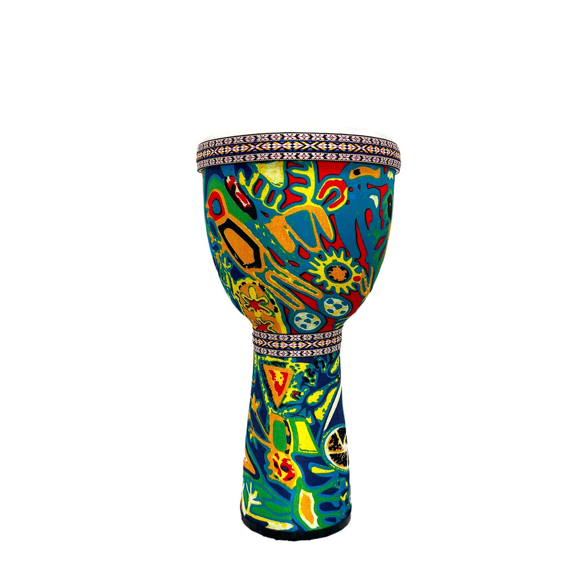 Hand Painted Goat Leather Djembe Drum C53727