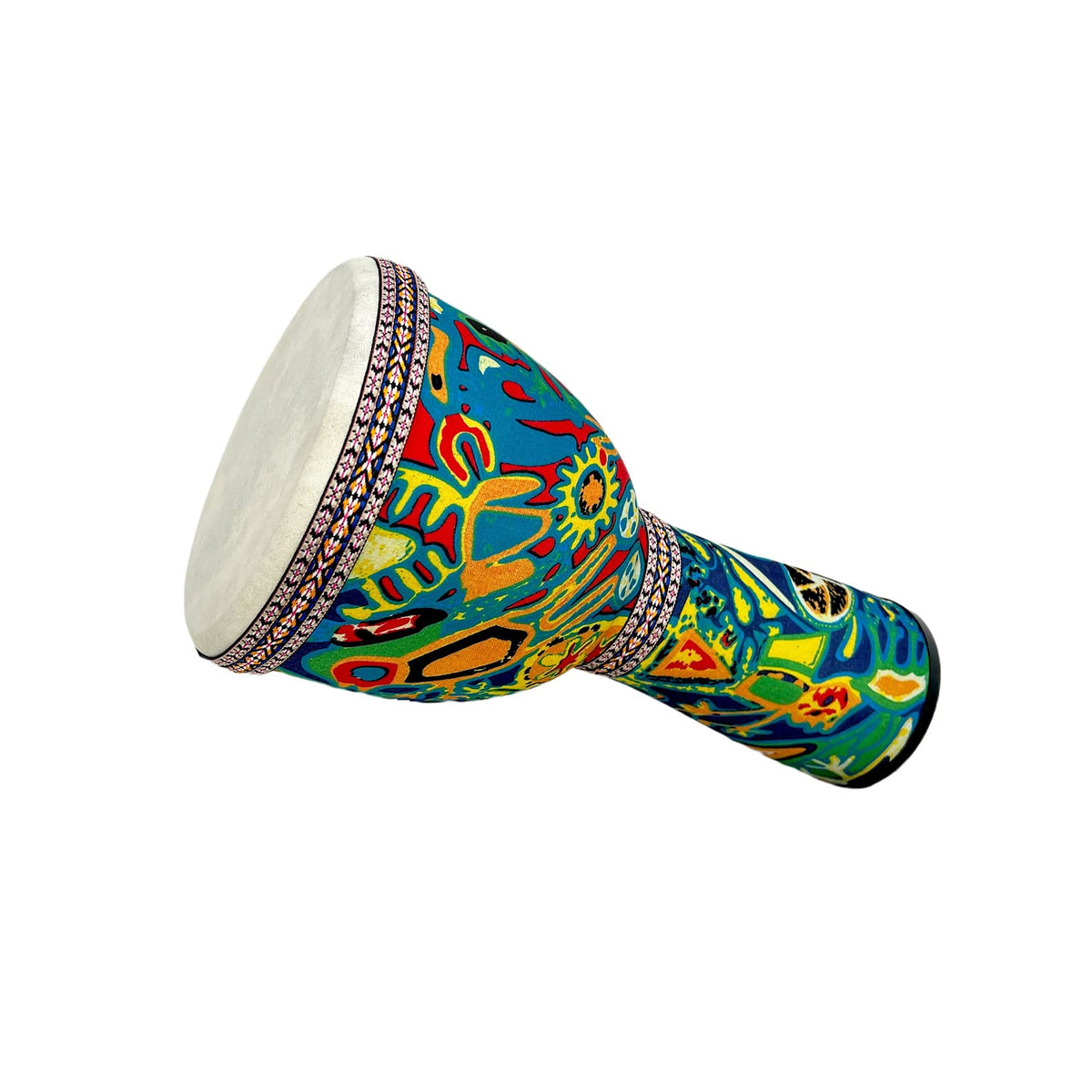 Hand Painted Goat Leather Djembe Drum C53727