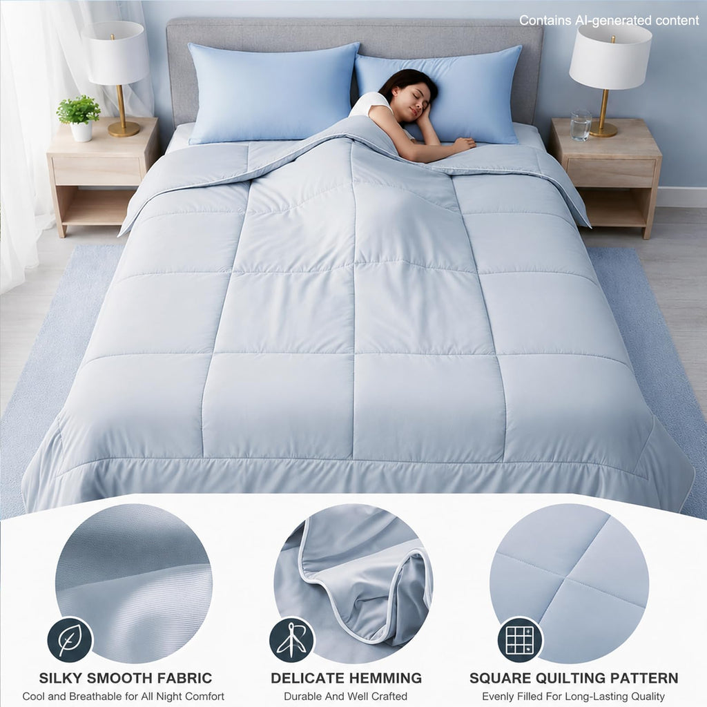 Queen Size Gray Cooling Comforter M8986