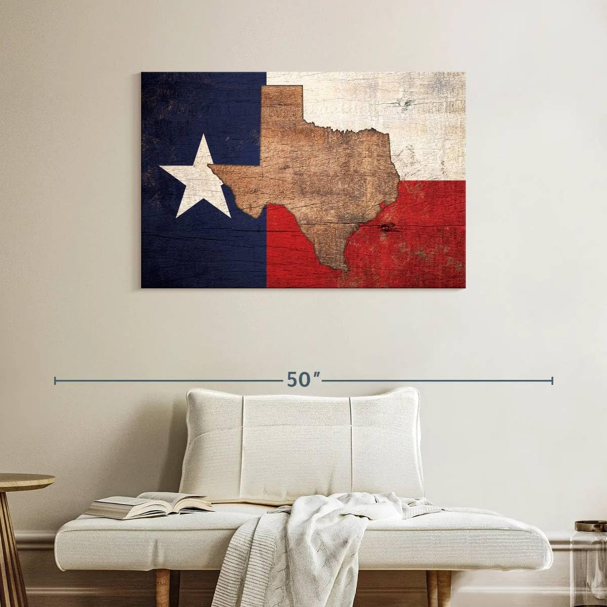 Texas Flag Horizontal Wrapped Canvas Wall Art W70993