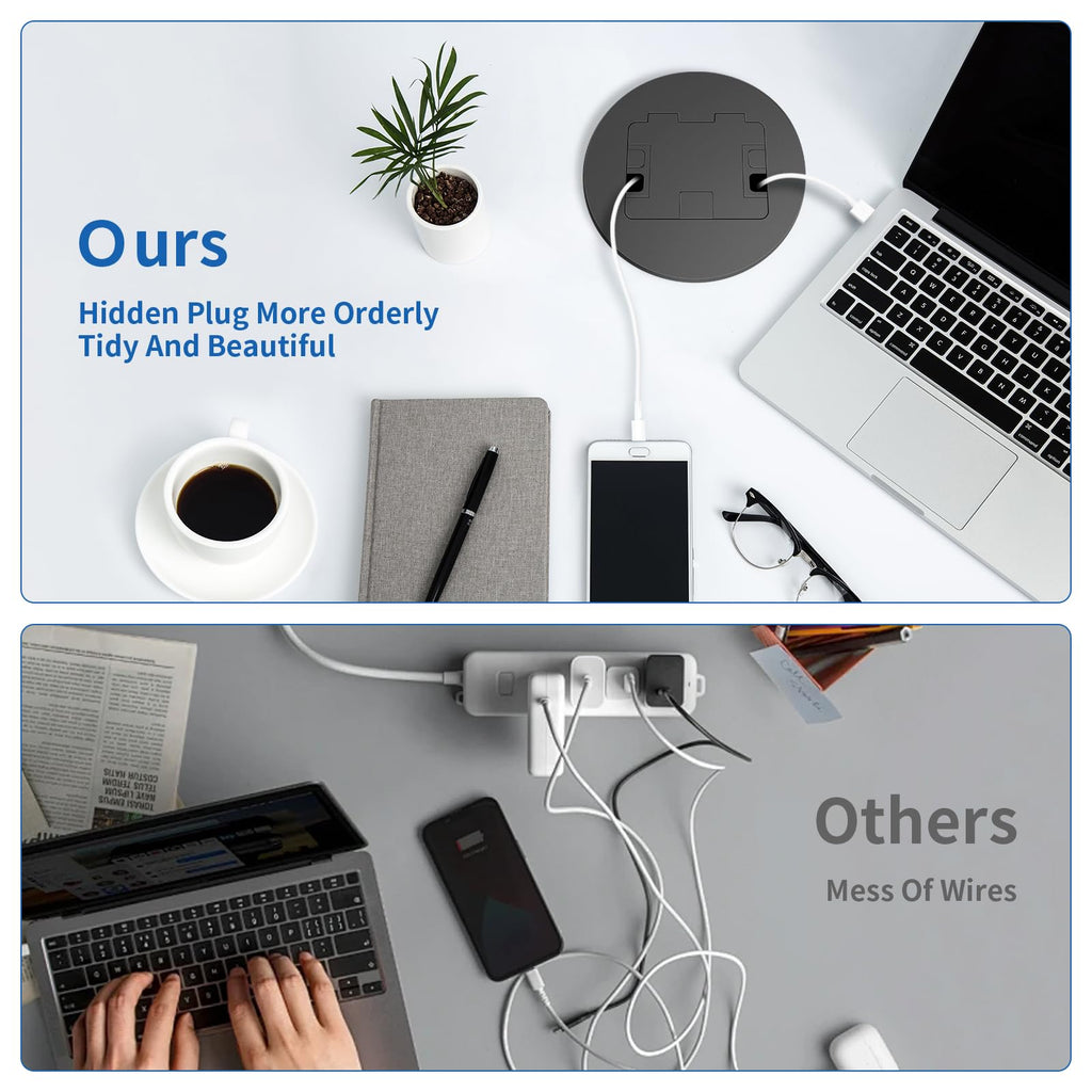 Recessed Floor Outlet Box 1-Gang with USB A Charging Port K5279
