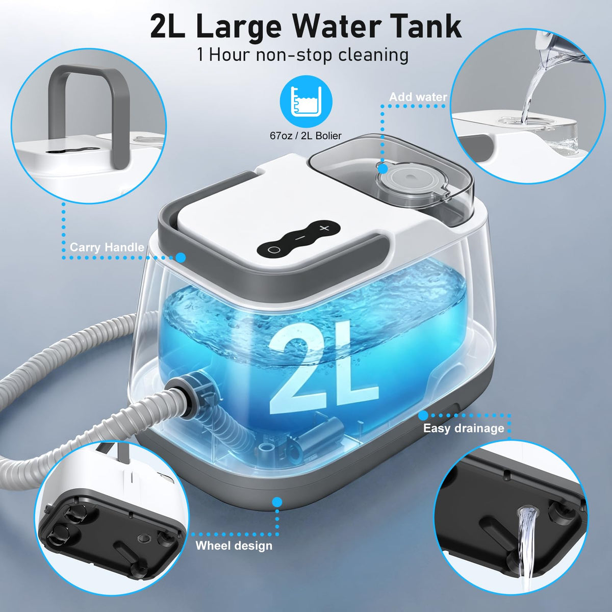 Portable Pressurized Handheld Steam Cleaner B554